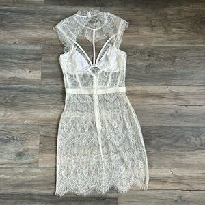 Hera collection white lace lingerie dress XS